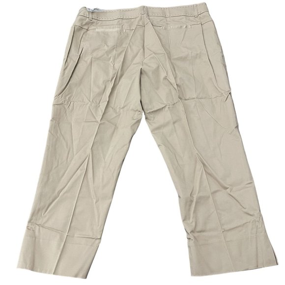 Claudia EV Women's Khaki Capri Pants, Size 14 NWT - Picture 2 of 7